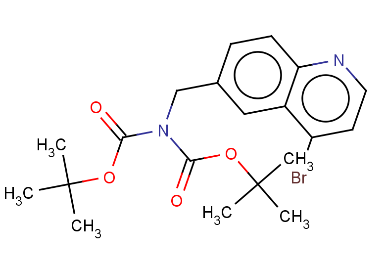 tert-butyl N-[(4-bromoquinolin-6-yl)methyl]-N-[(tert-butoxy)carbonyl]carbamate
