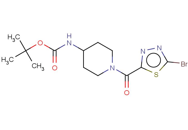 tert-butyl N-[1-(5-bromo-1,3,4-thiadiazole-2-carbonyl)piperidin-4-yl]carbamate