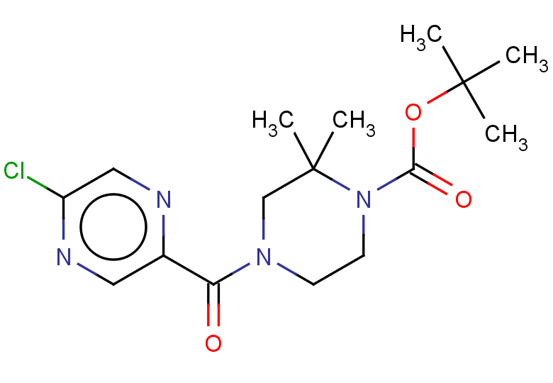 tert-butyl 4-(5-chloropyrazine-2-carbonyl)-2,2-dimethylpiperazine-1-carboxylate