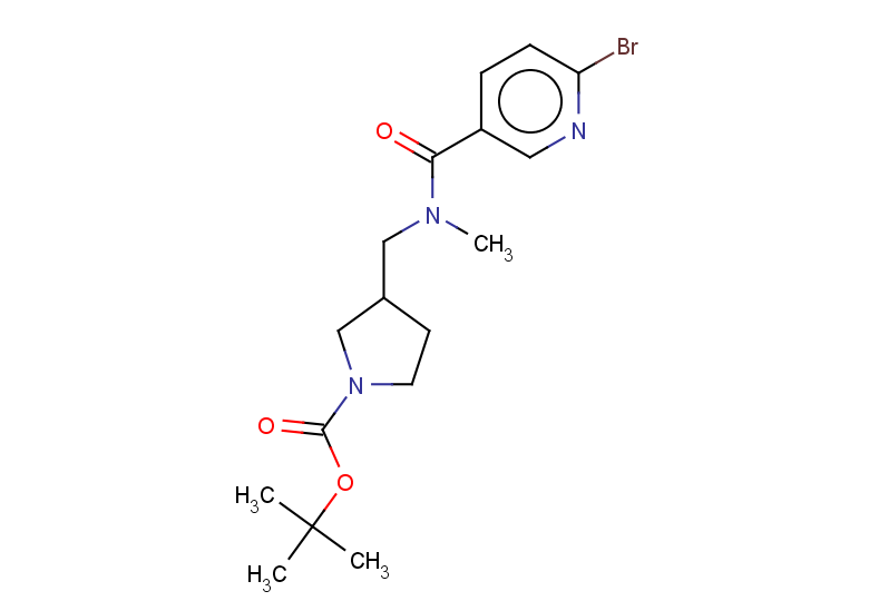 tert-butyl 3-{[1-(6-bromopyridin-3-yl)-N-methylformamido]methyl}pyrrolidine-1-carboxylate