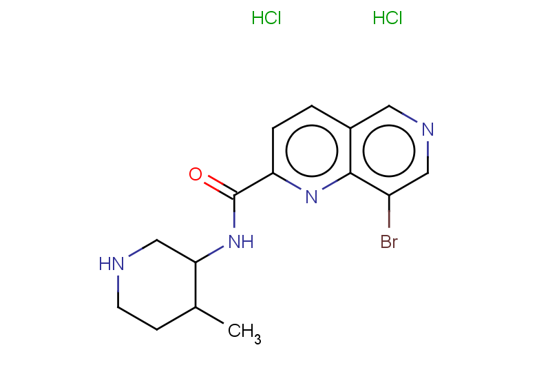 8-bromo-N-(4-methylpiperidin-3-yl)-1,6-naphthyridine-2-carboxamide dihydrochloride