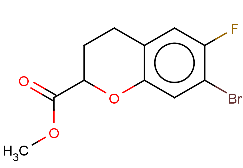 methyl 7-bromo-6-fluoro-3,4-dihydro-2H-1-benzopyran-2-carboxylate