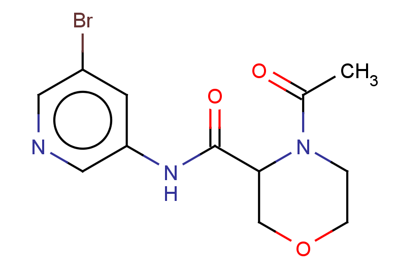 4-acetyl-N-(5-bromopyridin-3-yl)morpholine-3-carboxamide