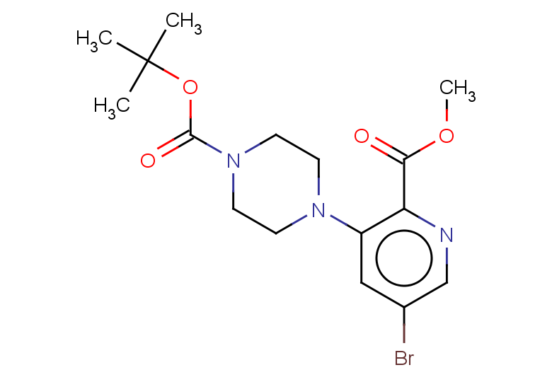 tert-butyl 4-[5-bromo-2-(methoxycarbonyl)pyridin-3-yl]piperazine-1-carboxylate