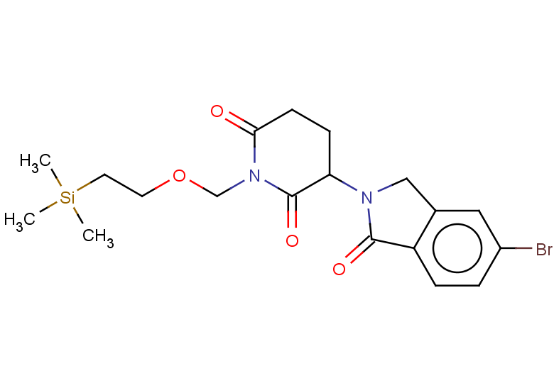 3-(5-bromo-1-oxo-2,3-dihydro-1H-isoindol-2-yl)-1-{[2-(trimethylsilyl)ethoxy]methyl}piperidine-2,6-dione