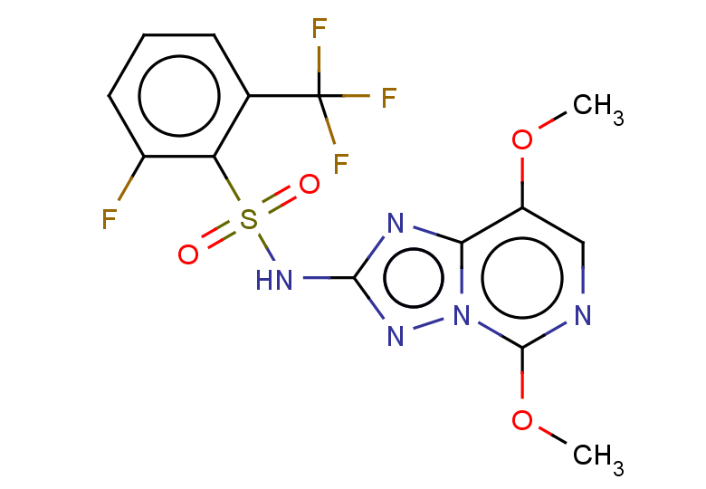 N-{5,8-dimethoxy-[1,2,4]triazolo[1,5-c]pyrimidin-2-yl}-2-fluoro-6-(trifluoromethyl)benzene-1-sulfonamide