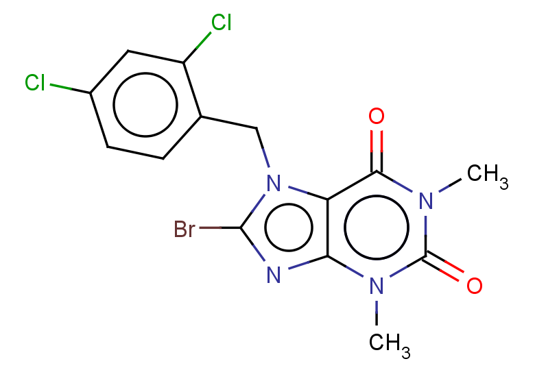 8-bromo-7-[(2,4-dichlorophenyl)methyl]-1,3-dimethyl-2,3,6,7-tetrahydro-1H-purine-2,6-dione