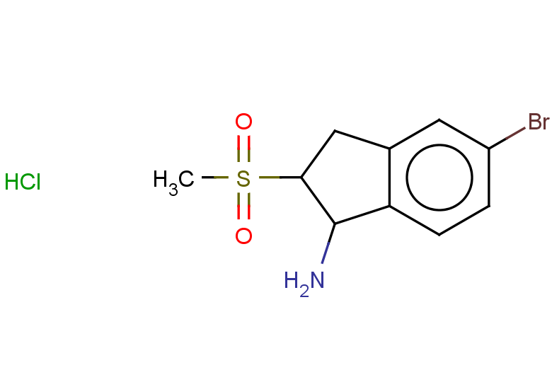 5-bromo-2-methanesulfonyl-2,3-dihydro-1H-inden-1-amine hydrochloride, Mixture of diastereomers