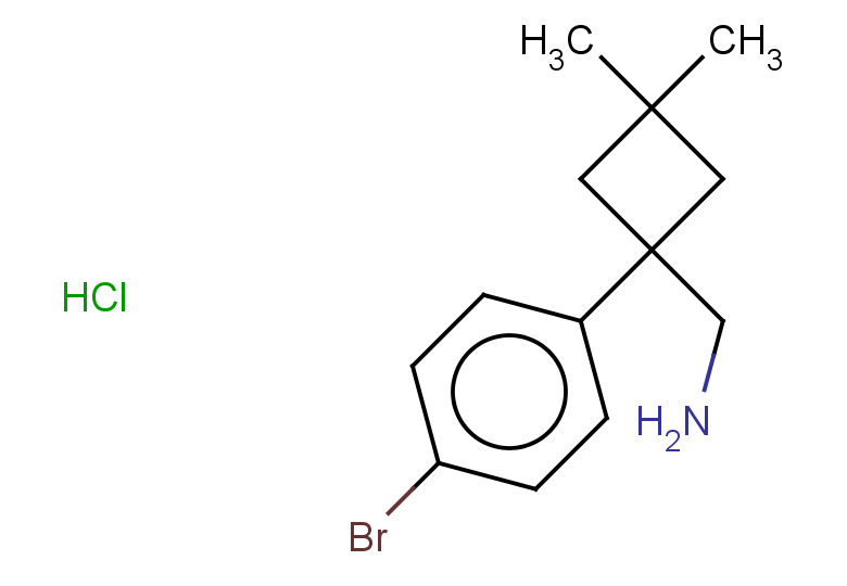 1-[1-(4-bromophenyl)-3,3-dimethylcyclobutyl]methanamine hydrochloride