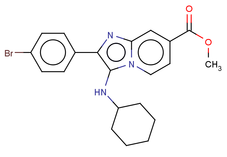 methyl 2-(4-bromophenyl)-3-(cyclohexylamino)imidazo[1,2-a]pyridine-7-carboxylate