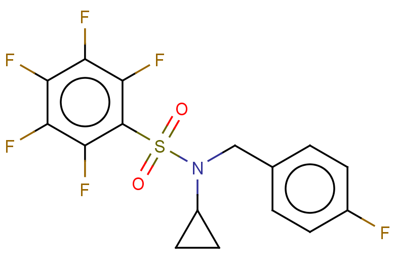 N-cyclopropyl-2,3,4,5,6-pentafluoro-N-[(4-fluorophenyl)methyl]benzene-1-sulfonamide