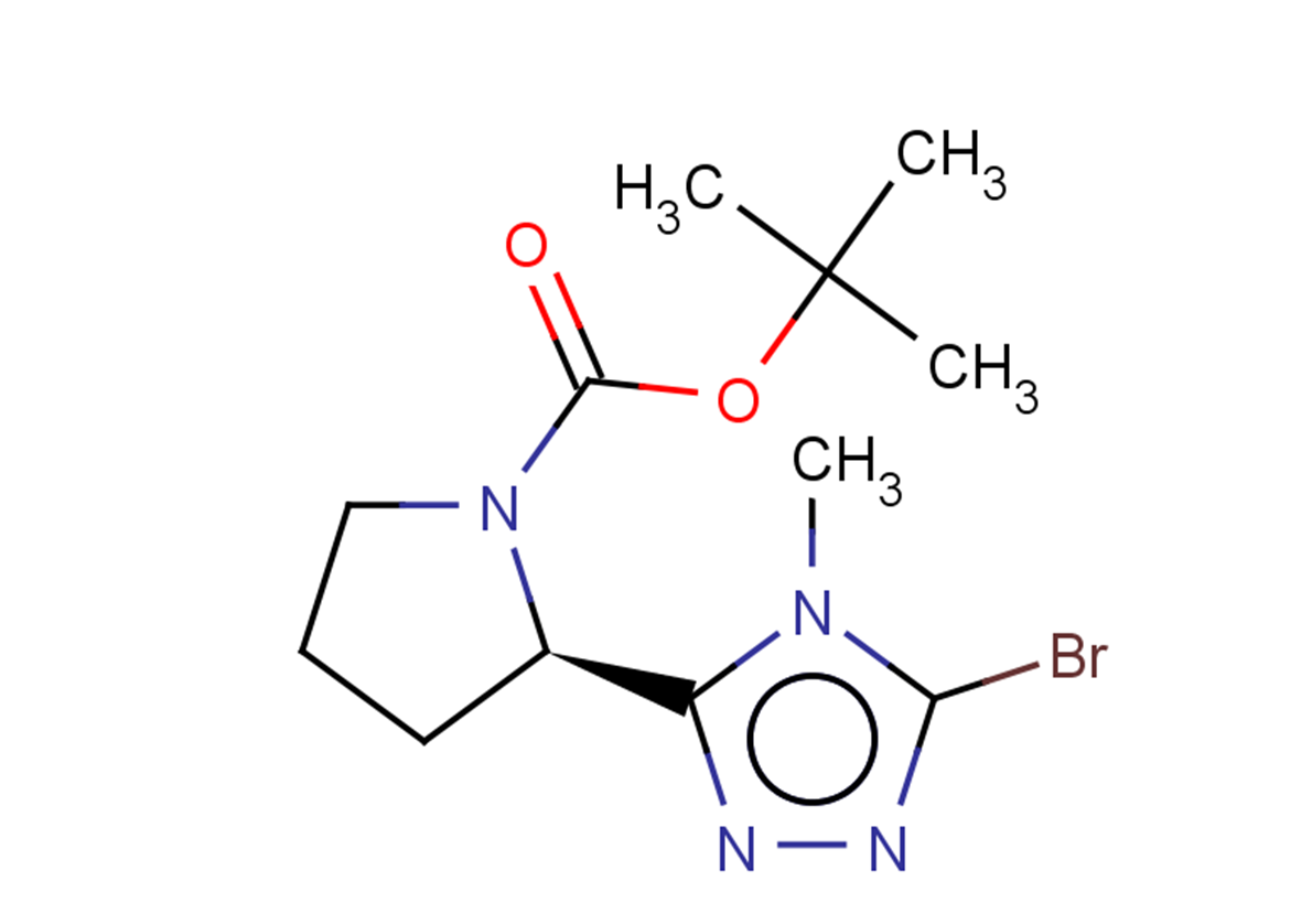 tert-butyl (2R)-2-(5-bromo-4-methyl-4H-1,2,4-triazol-3-yl)pyrrolidine-1-carboxylate