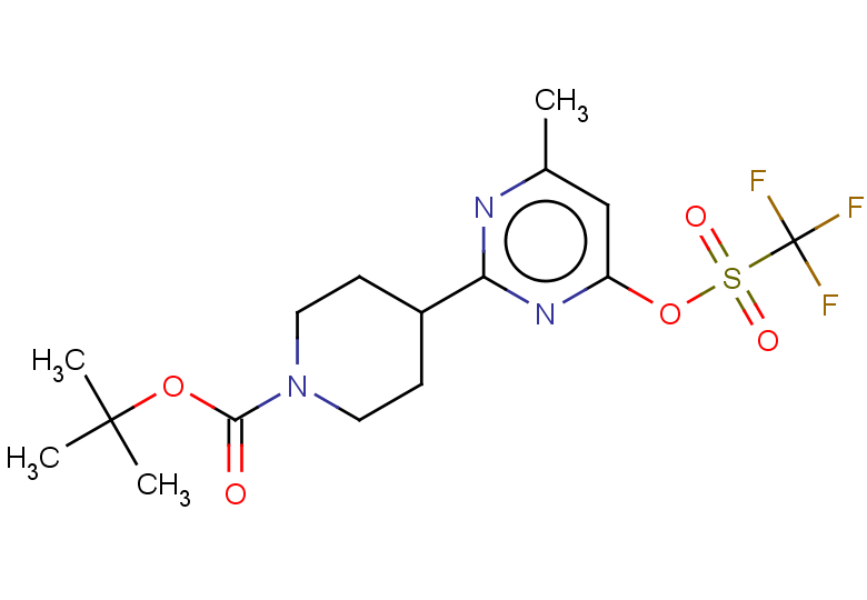 tert-butyl 4-[4-methyl-6-(trifluoromethanesulfonyloxy)pyrimidin-2-yl]piperidine-1-carboxylate