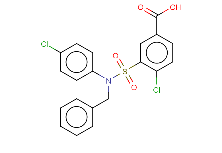 3-[benzyl(4-chlorophenyl)sulfamoyl]-4-chlorobenzoic acid