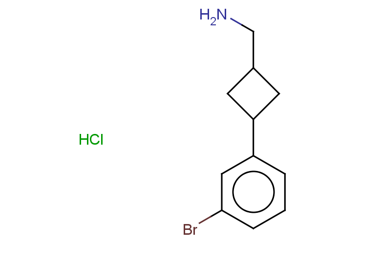 1-[3-(3-bromophenyl)cyclobutyl]methanamine hydrochloride, Mixture of diastereomers
