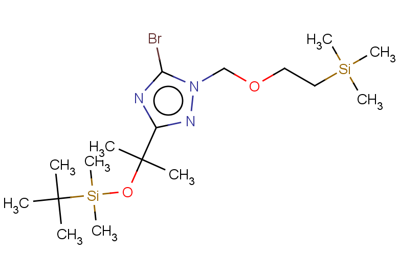 5-bromo-3-{2-[(tert-butyldimethylsilyl)oxy]propan-2-yl}-1-{[2-(trimethylsilyl)ethoxy]methyl}-1H-1,2,4-triazole
