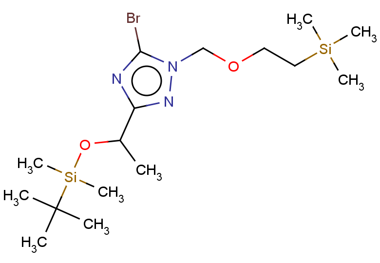 5-bromo-3-{1-[(tert-butyldimethylsilyl)oxy]ethyl}-1-{[2-(trimethylsilyl)ethoxy]methyl}-1H-1,2,4-triazole