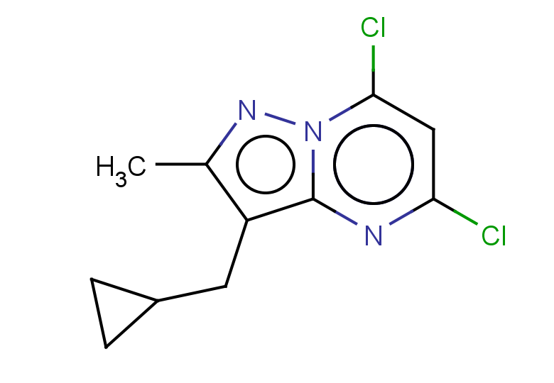 5,7-dichloro-3-(cyclopropylmethyl)-2-methylpyrazolo[1,5-a]pyrimidine