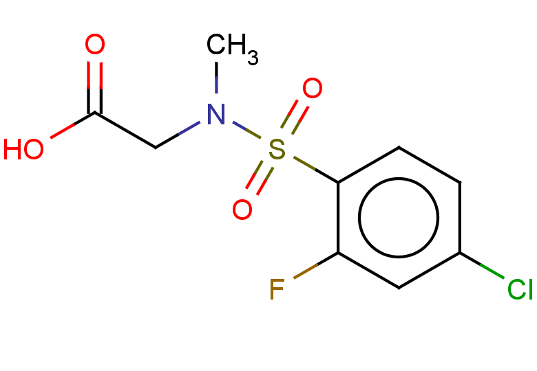 2-(N-methyl4-chloro-2-fluorobenzenesulfonamido)acetic acid
