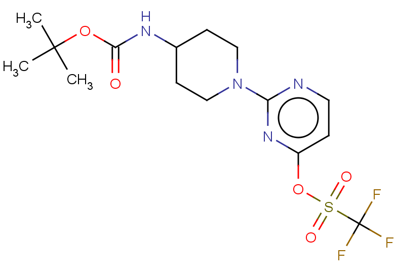 tert-butyl N-{1-[4-(trifluoromethanesulfonyloxy)pyrimidin-2-yl]piperidin-4-yl}carbamate