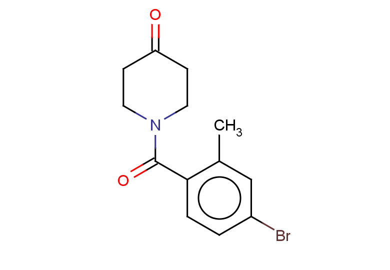 1-(4-bromo-2-methylbenzoyl)piperidin-4-one