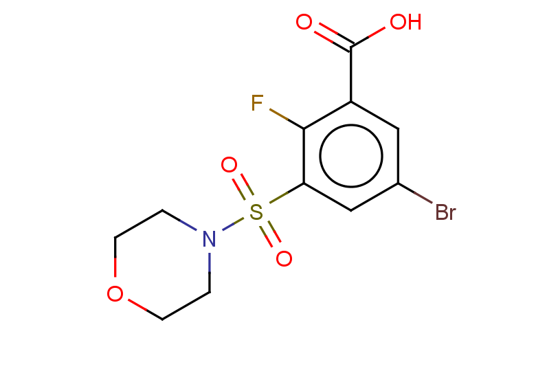 5-bromo-2-fluoro-3-(morpholine-4-sulfonyl)benzoic acid