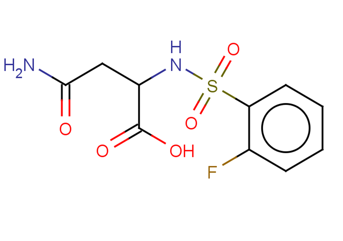 3-carbamoyl-2-(2-fluorobenzenesulfonamido)propanoic acid