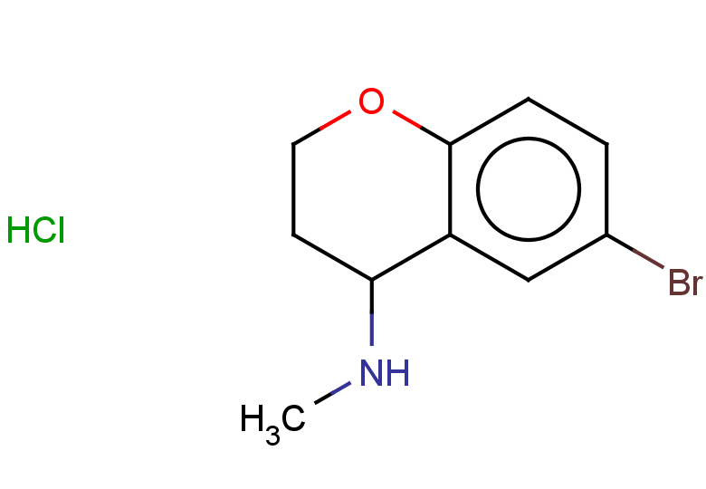6-bromo-N-methyl-3,4-dihydro-2H-1-benzopyran-4-amine hydrochloride