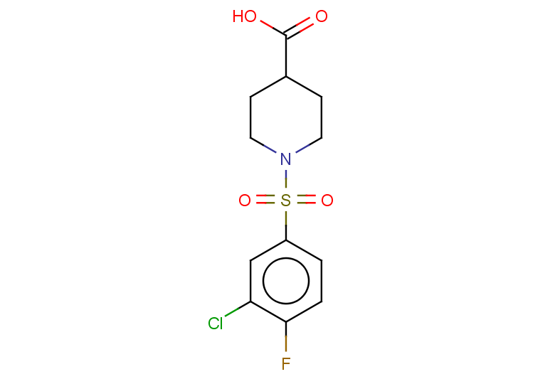 1-(3-chloro-4-fluorobenzenesulfonyl)piperidine-4-carboxylic acid