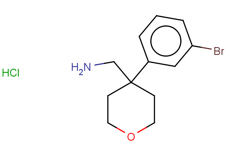 [4-(3-bromophenyl)oxan-4-yl]methanamine hydrochloride