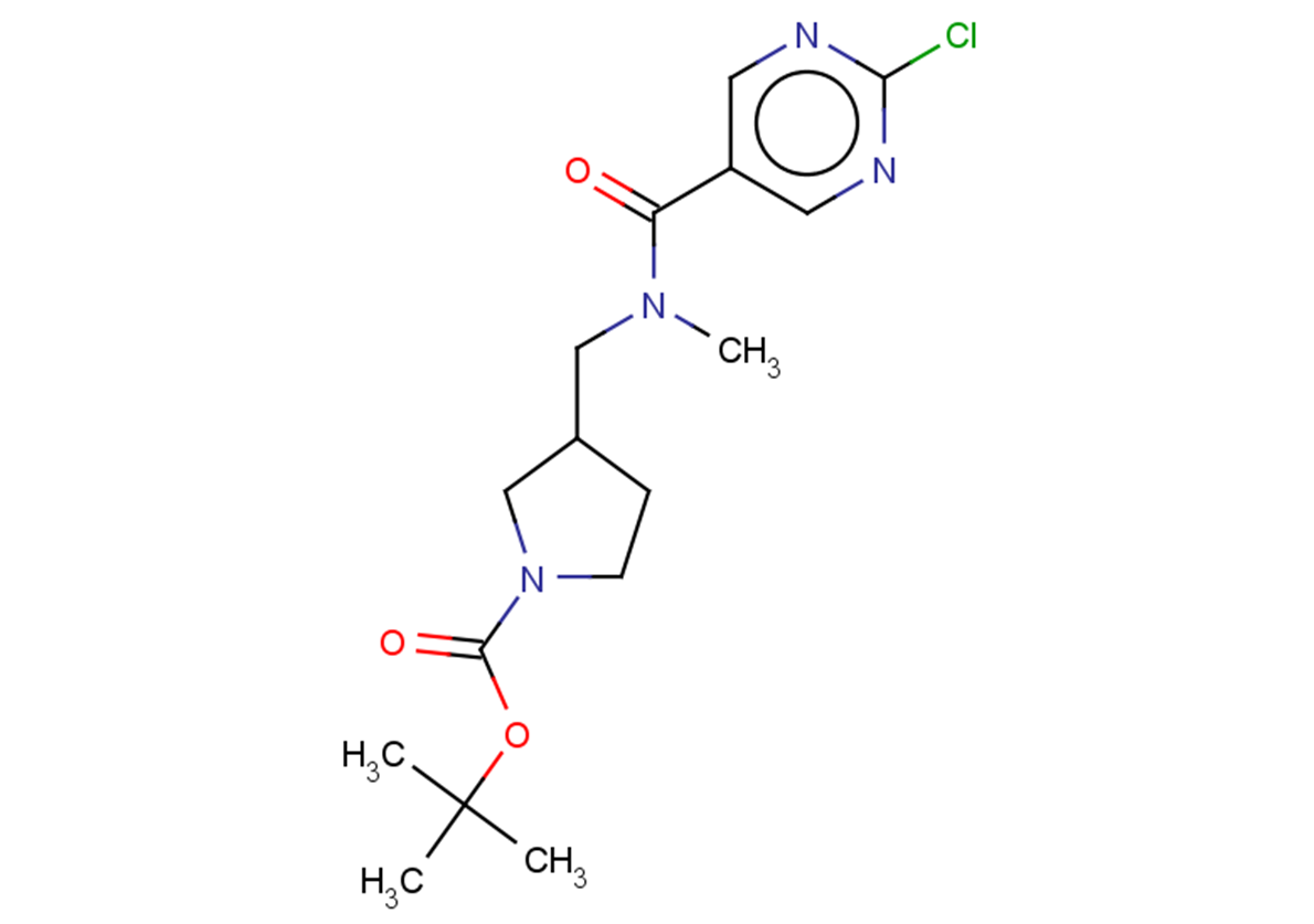 tert-butyl 3-{[1-(2-chloropyrimidin-5-yl)-N-methylformamido]methyl}pyrrolidine-1-carboxylate