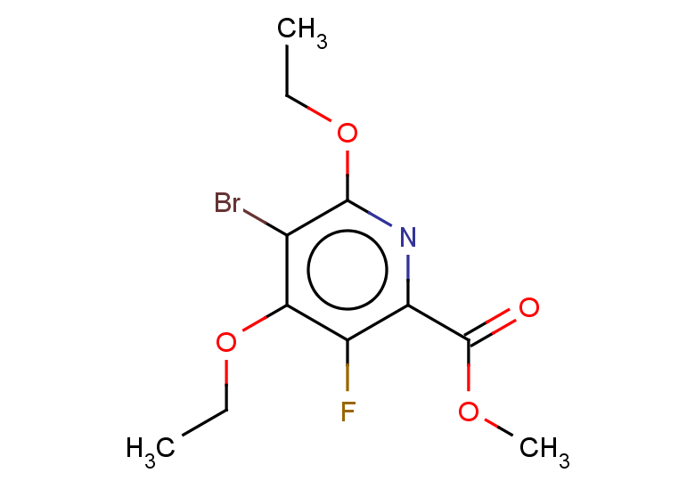 methyl 5-bromo-4,6-diethoxy-3-fluoropyridine-2-carboxylate