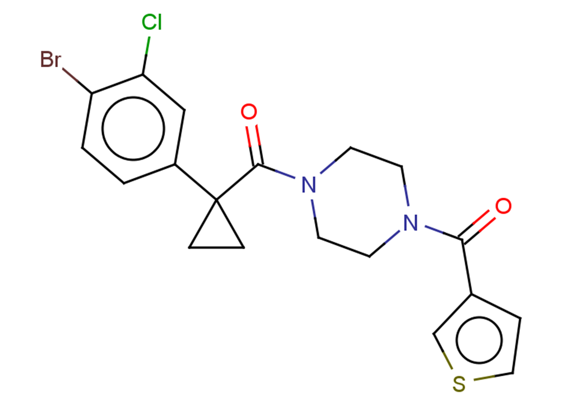 1-[1-(4-bromo-3-chlorophenyl)cyclopropanecarbonyl]-4-(thiophene-3-carbonyl)piperazine