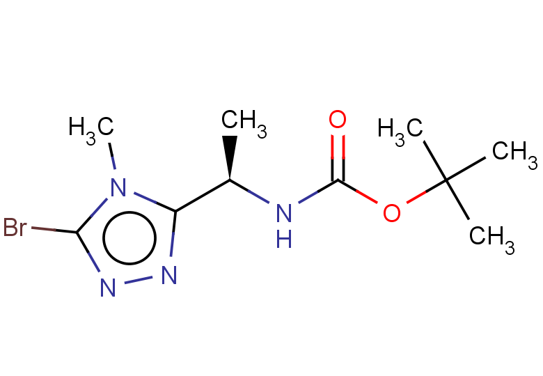 tert-butyl N-[(1R)-1-(5-bromo-4-methyl-4H-1,2,4-triazol-3-yl)ethyl]carbamate