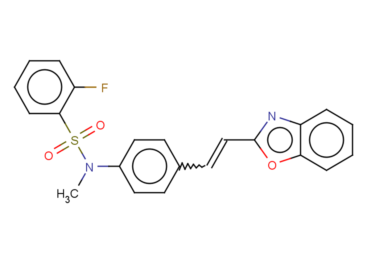 N-{4-[2-(1,3-benzoxazol-2-yl)ethenyl]phenyl}-2-fluoro-N-methylbenzene-1-sulfonamide