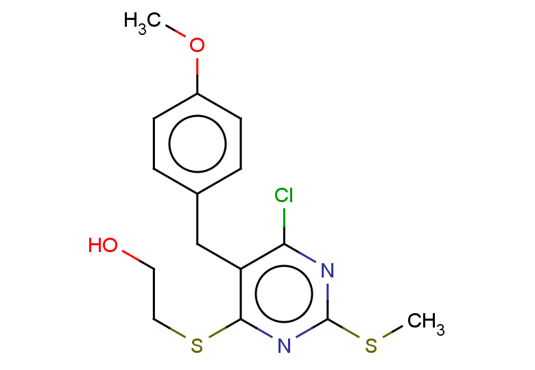 2-({6-chloro-5-[(4-methoxyphenyl)methyl]-2-(methylsulfanyl)pyrimidin-4-yl}sulfanyl)ethan-1-ol