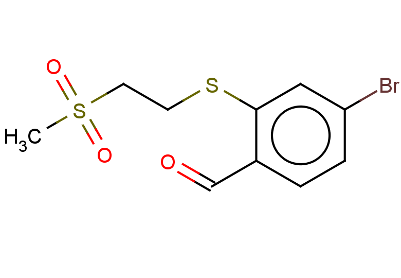 4-bromo-2-[(2-methanesulfonylethyl)sulfanyl]benzaldehyde