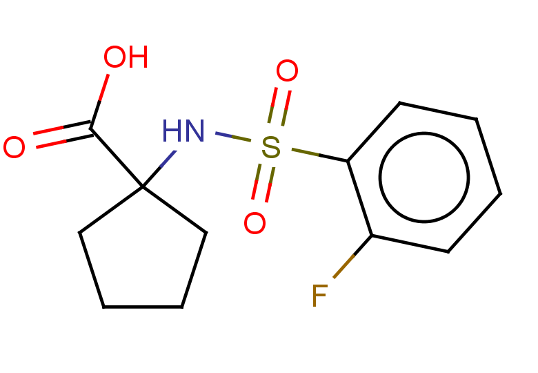 1-(2-fluorobenzenesulfonamido)cyclopentane-1-carboxylic acid