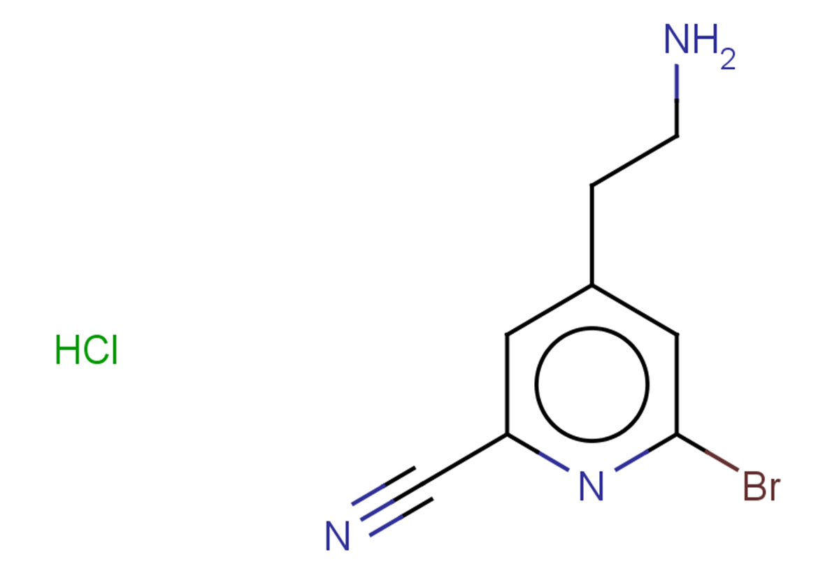 4-(2-aminoethyl)-6-bromopyridine-2-carbonitrile hydrochloride