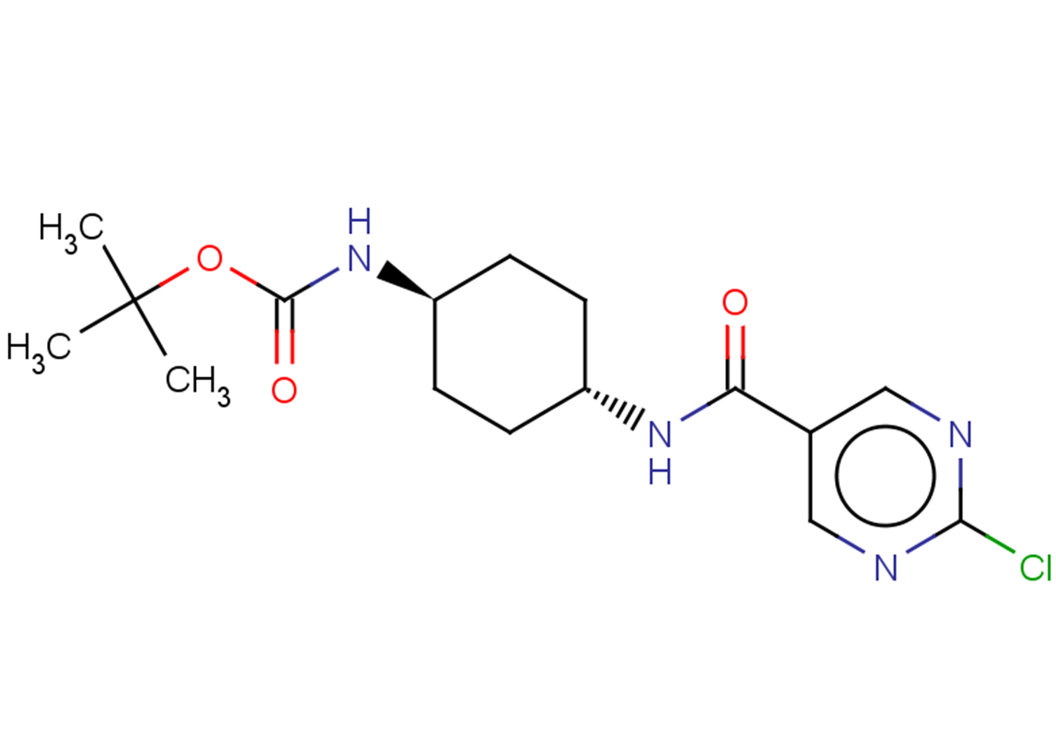 rac-tert-butyl N-[(1r,4r)-4-(2-chloropyrimidine-5-amido)cyclohexyl]carbamate, trans