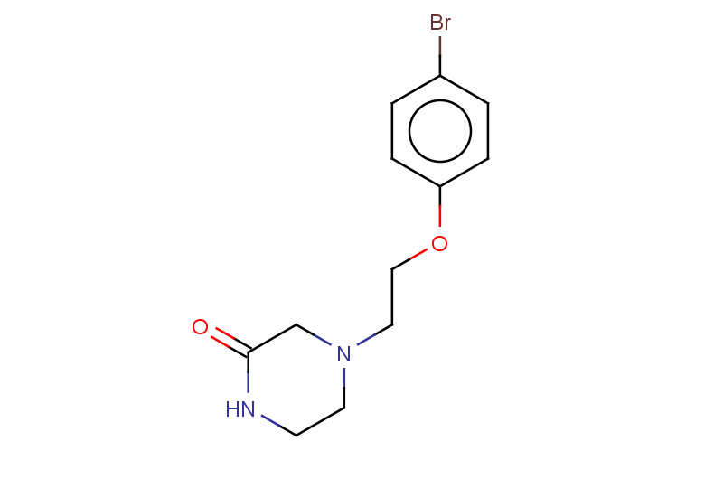 4-[2-(4-bromophenoxy)ethyl]piperazin-2-one