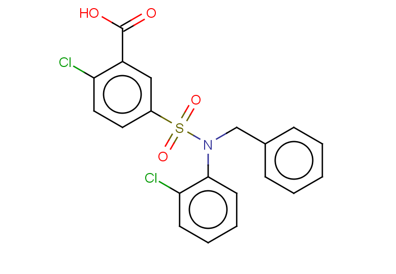 5-[benzyl(2-chlorophenyl)sulfamoyl]-2-chlorobenzoic acid