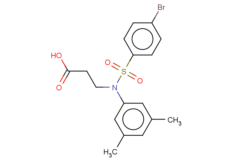 3-[N-(3,5-dimethylphenyl)4-bromobenzenesulfonamido]propanoic acid