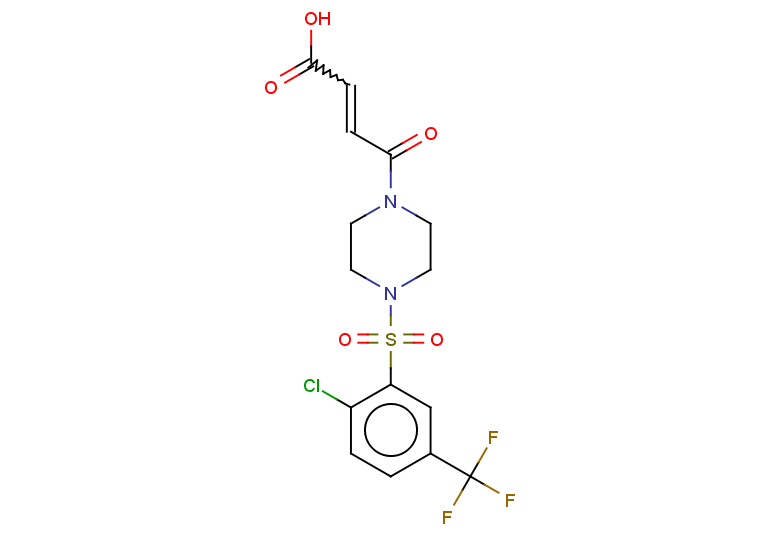 4-{4-[2-chloro-5-(trifluoromethyl)benzenesulfonyl]piperazin-1-yl}-4-oxobut-2-enoic acid