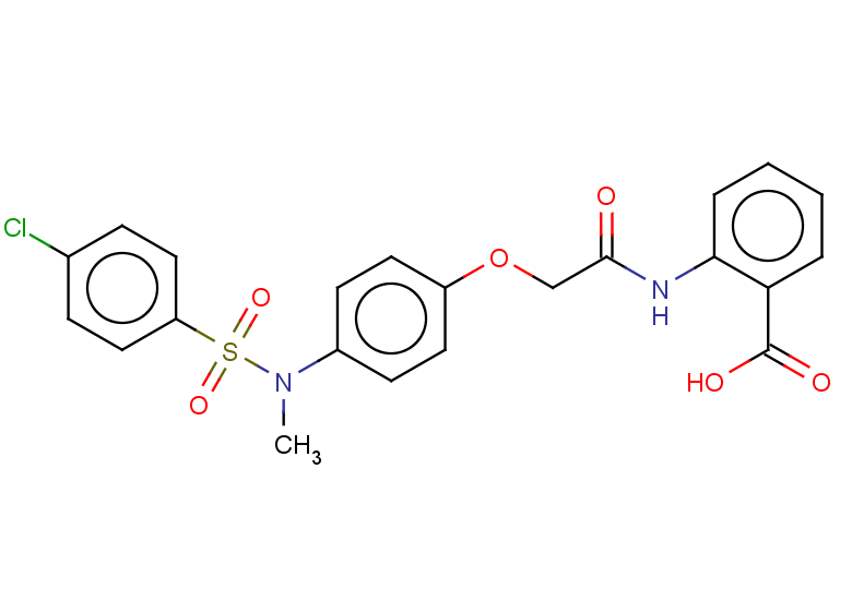 2-{2-[4-(N-methyl4-chlorobenzenesulfonamido)phenoxy]acetamido}benzoic acid