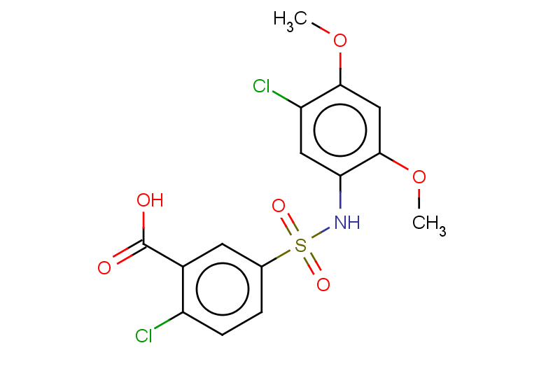 2-chloro-5-[(5-chloro-2,4-dimethoxyphenyl)sulfamoyl]benzoic acid