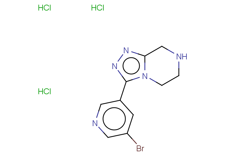 3-bromo-5-{5H,6H,7H,8H-[1,2,4]triazolo[4,3-a]pyrazin-3-yl}pyridine trihydrochloride