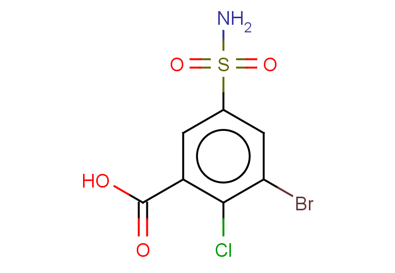3-bromo-2-chloro-5-sulfamoylbenzoic acid