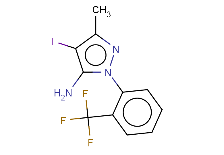 4-iodo-3-methyl-1-[2-(trifluoromethyl)phenyl]-1H-pyrazol-5-amine