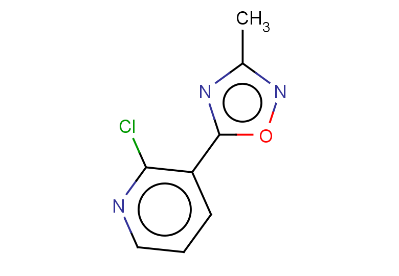 2-chloro-3-(3-methyl-1,2,4-oxadiazol-5-yl)pyridine